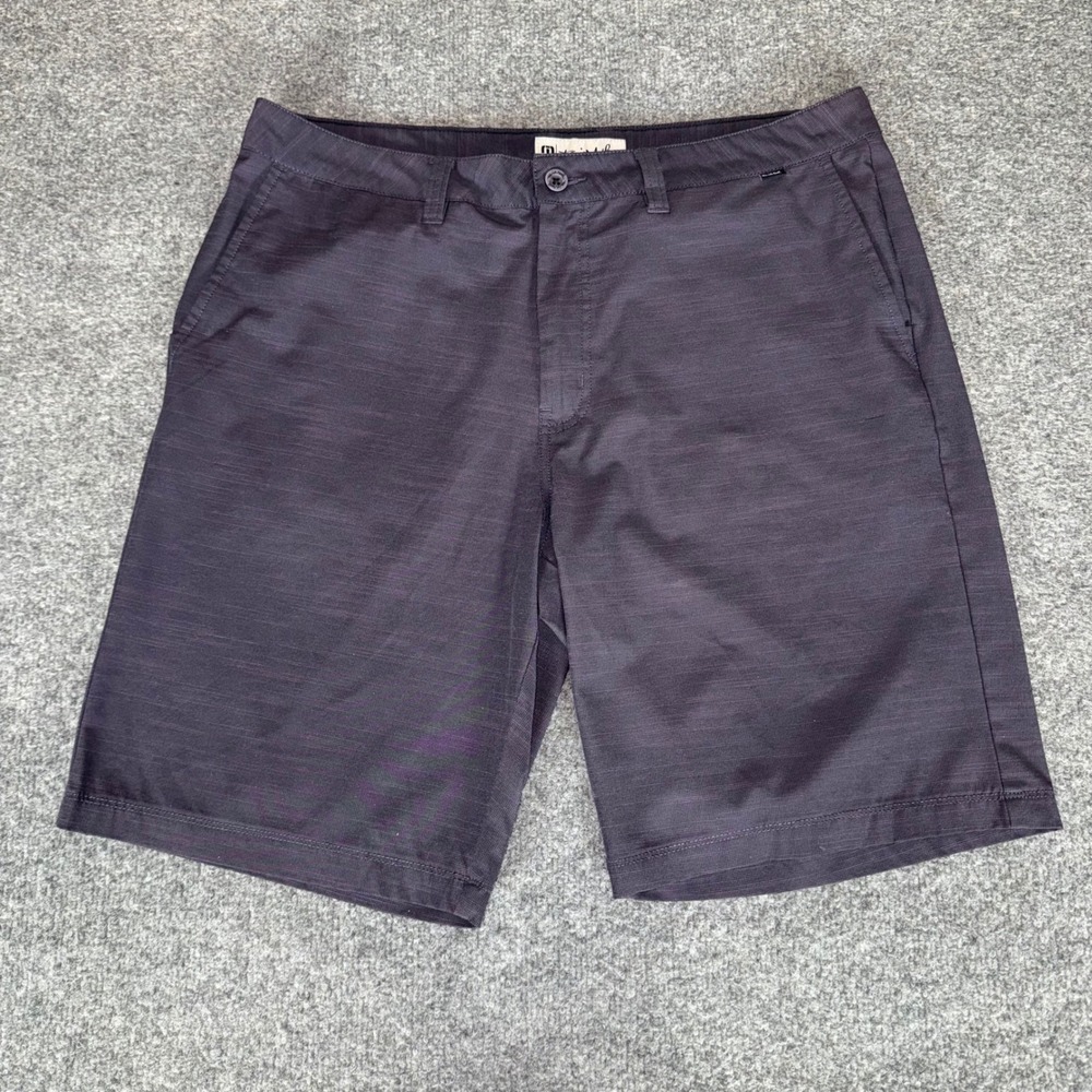 Travis Mathew Golf Shorts Mens‎ 36 Blue Chino Flat Front Performance Activewear